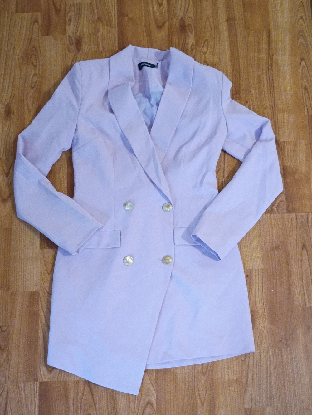 PrettyLittleThing Double-Breasted Blazer in Light Lavender
